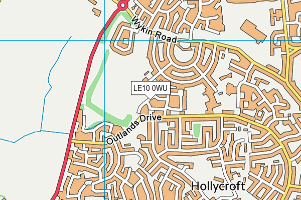 LE10 0WU map - OS VectorMap District (Ordnance Survey)