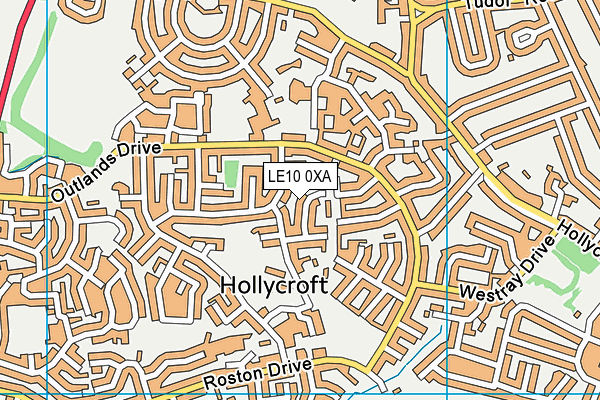 LE10 0XA map - OS VectorMap District (Ordnance Survey)