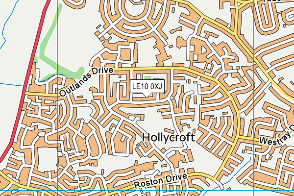 LE10 0XJ map - OS VectorMap District (Ordnance Survey)