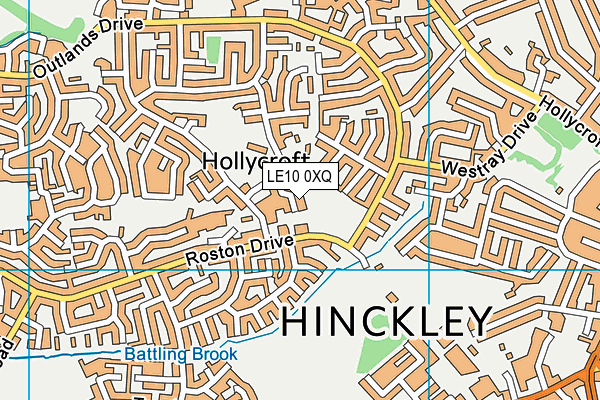 LE10 0XQ map - OS VectorMap District (Ordnance Survey)