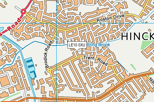 LE10 0XU map - OS VectorMap District (Ordnance Survey)