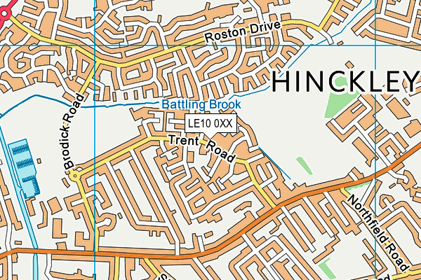 LE10 0XX map - OS VectorMap District (Ordnance Survey)