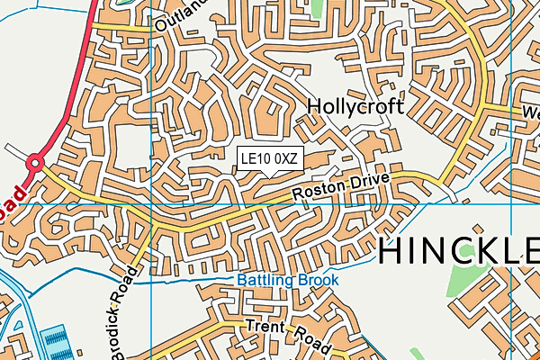 LE10 0XZ map - OS VectorMap District (Ordnance Survey)