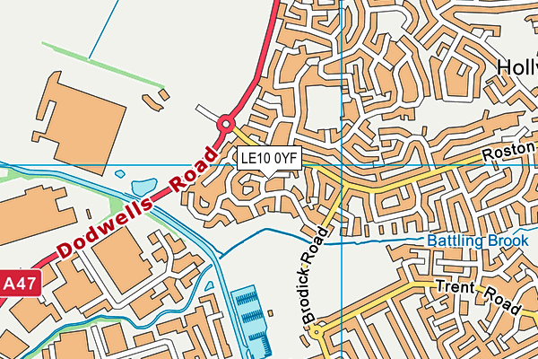 LE10 0YF map - OS VectorMap District (Ordnance Survey)