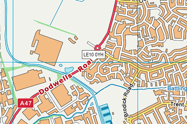 LE10 0YH map - OS VectorMap District (Ordnance Survey)