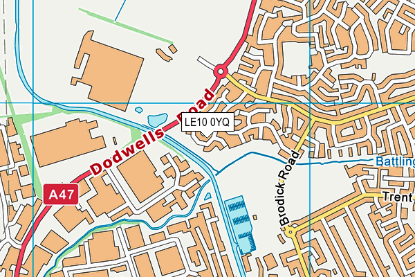 LE10 0YQ map - OS VectorMap District (Ordnance Survey)