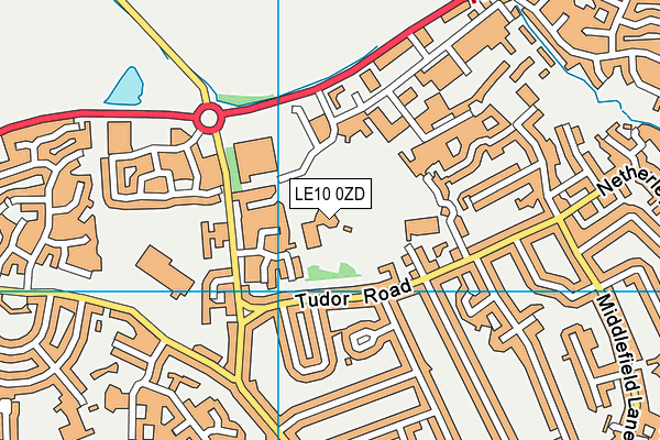 LE10 0ZD map - OS VectorMap District (Ordnance Survey)