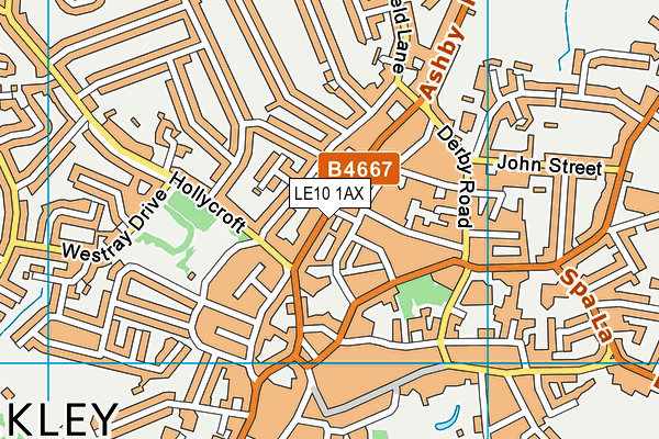 LE10 1AX map - OS VectorMap District (Ordnance Survey)
