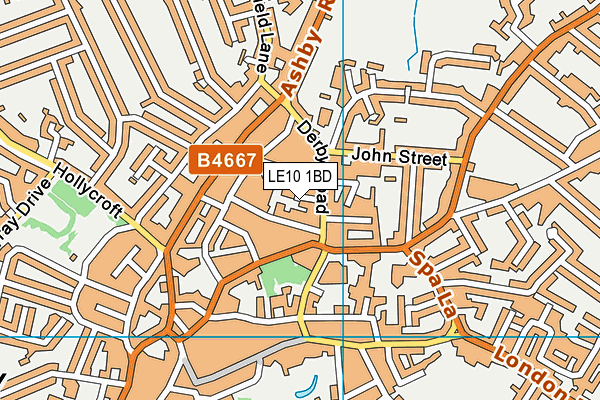 LE10 1BD map - OS VectorMap District (Ordnance Survey)
