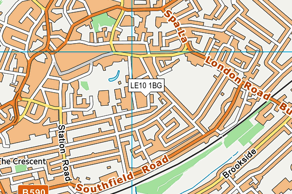 LE10 1BG map - OS VectorMap District (Ordnance Survey)