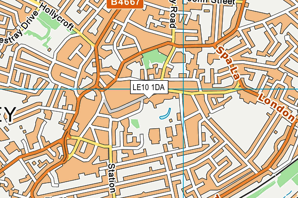 LE10 1DA map - OS VectorMap District (Ordnance Survey)