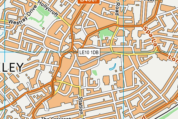 LE10 1DB map - OS VectorMap District (Ordnance Survey)