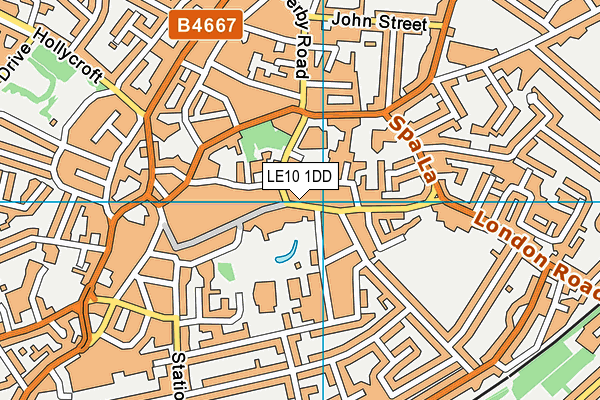 LE10 1DD map - OS VectorMap District (Ordnance Survey)