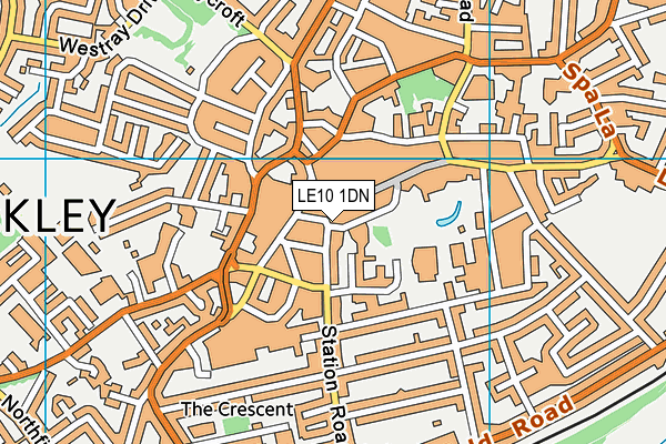 LE10 1DN map - OS VectorMap District (Ordnance Survey)