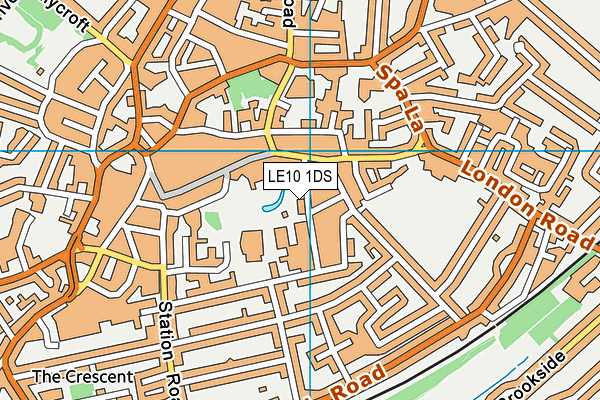 LE10 1DS map - OS VectorMap District (Ordnance Survey)
