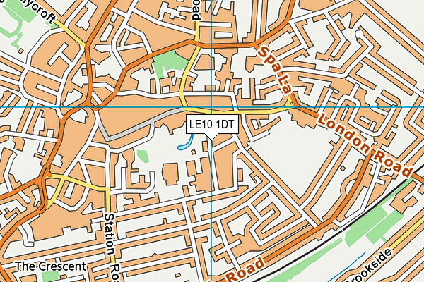LE10 1DT map - OS VectorMap District (Ordnance Survey)