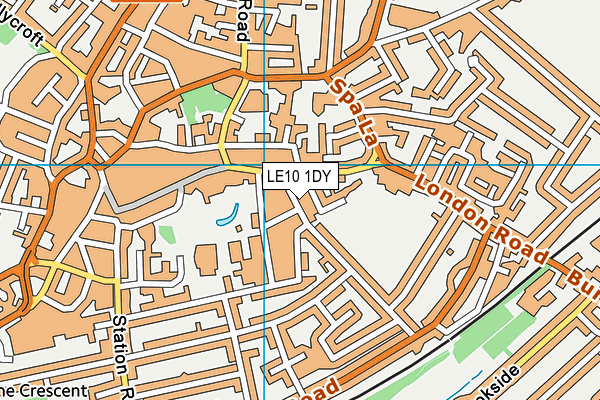 LE10 1DY map - OS VectorMap District (Ordnance Survey)