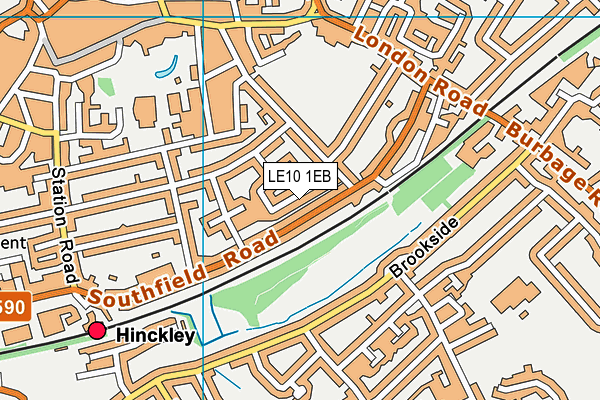 LE10 1EB map - OS VectorMap District (Ordnance Survey)