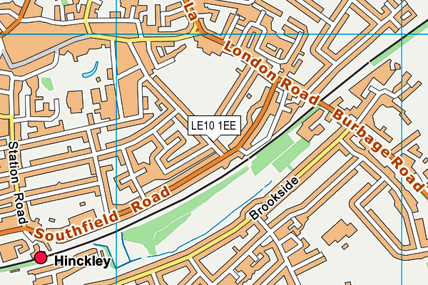 LE10 1EE map - OS VectorMap District (Ordnance Survey)