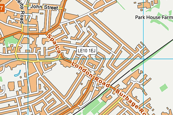 LE10 1EJ map - OS VectorMap District (Ordnance Survey)
