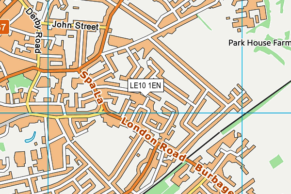 LE10 1EN map - OS VectorMap District (Ordnance Survey)