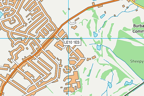 LE10 1ES map - OS VectorMap District (Ordnance Survey)