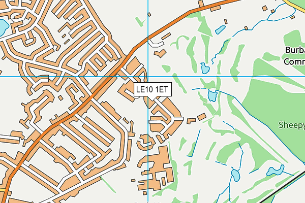 LE10 1ET map - OS VectorMap District (Ordnance Survey)