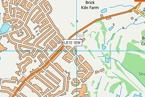 LE10 1EW map - OS VectorMap District (Ordnance Survey)
