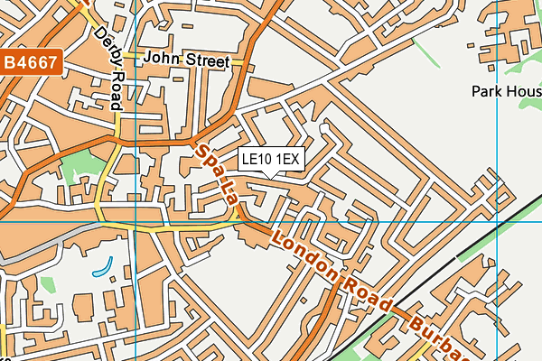 LE10 1EX map - OS VectorMap District (Ordnance Survey)