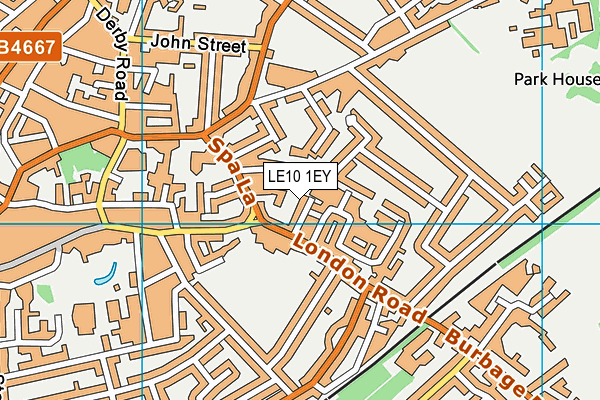 LE10 1EY map - OS VectorMap District (Ordnance Survey)