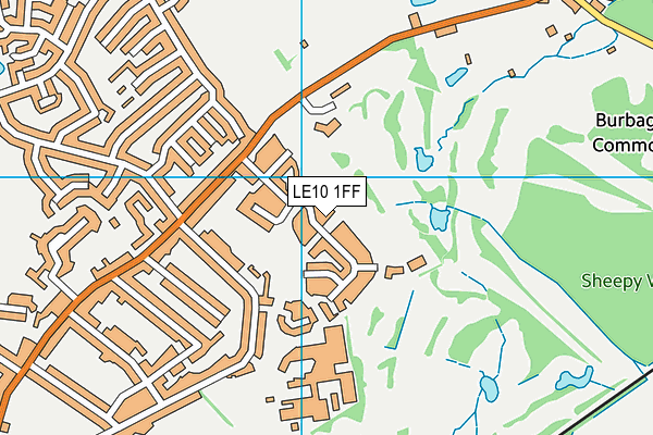 LE10 1FF map - OS VectorMap District (Ordnance Survey)