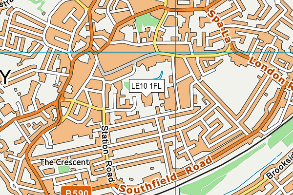 LE10 1FL map - OS VectorMap District (Ordnance Survey)