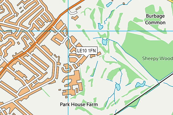 LE10 1FN map - OS VectorMap District (Ordnance Survey)