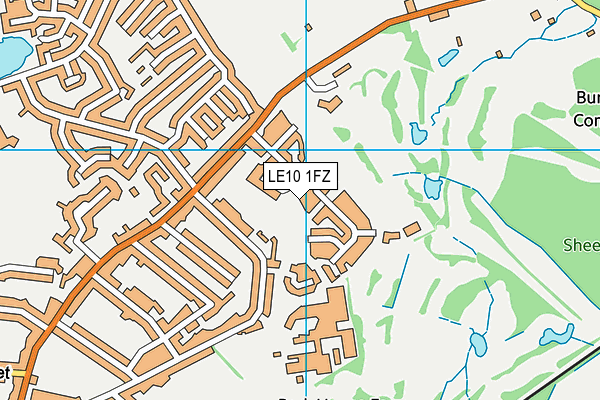 LE10 1FZ map - OS VectorMap District (Ordnance Survey)