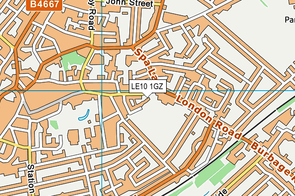 LE10 1GZ map - OS VectorMap District (Ordnance Survey)