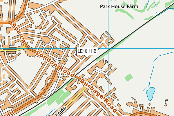 LE10 1HB map - OS VectorMap District (Ordnance Survey)
