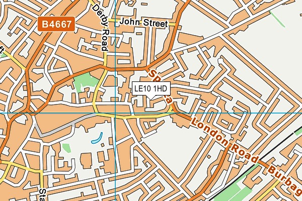 LE10 1HD map - OS VectorMap District (Ordnance Survey)