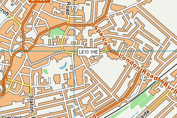 LE10 1HE map - OS VectorMap District (Ordnance Survey)