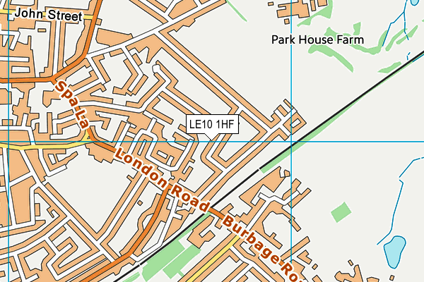 LE10 1HF map - OS VectorMap District (Ordnance Survey)