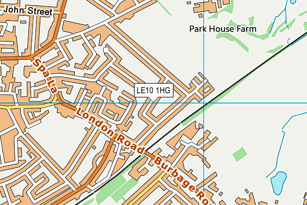 LE10 1HG map - OS VectorMap District (Ordnance Survey)