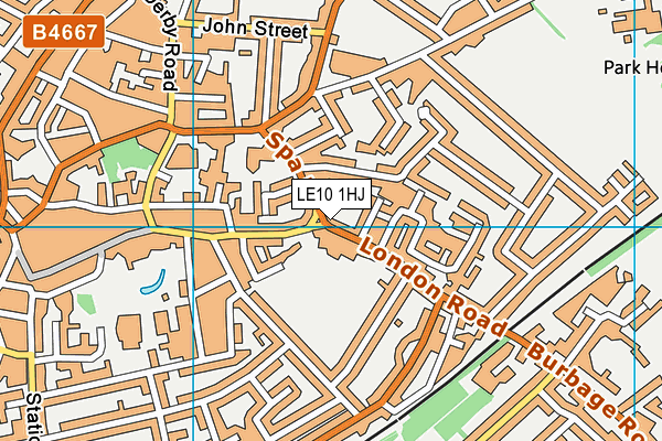 LE10 1HJ map - OS VectorMap District (Ordnance Survey)