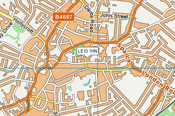 Brogans Fitness Centre (Closed) map (LE10 1HN) - OS VectorMap District (Ordnance Survey)