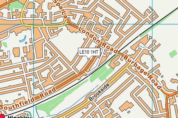 LE10 1HT map - OS VectorMap District (Ordnance Survey)