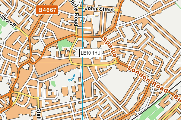 LE10 1HU map - OS VectorMap District (Ordnance Survey)