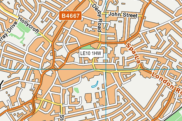 LE10 1HW map - OS VectorMap District (Ordnance Survey)
