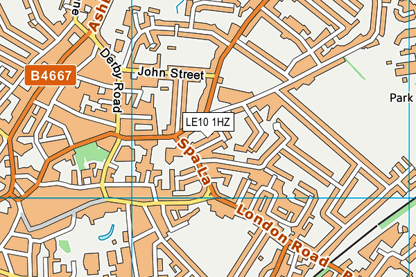 LE10 1HZ map - OS VectorMap District (Ordnance Survey)