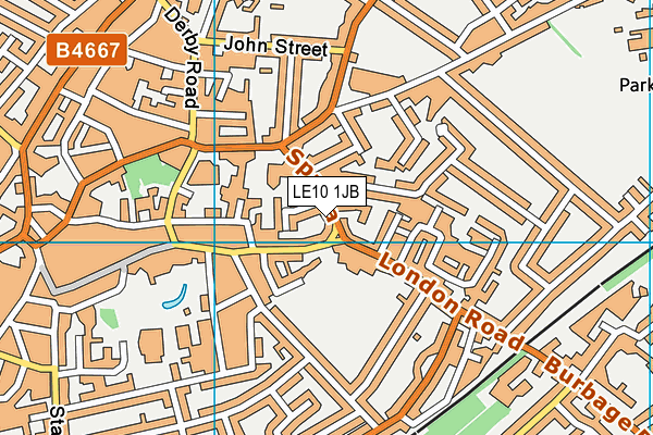 LE10 1JB map - OS VectorMap District (Ordnance Survey)