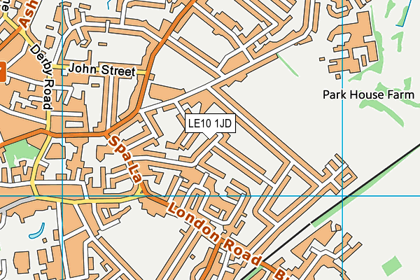 LE10 1JD map - OS VectorMap District (Ordnance Survey)