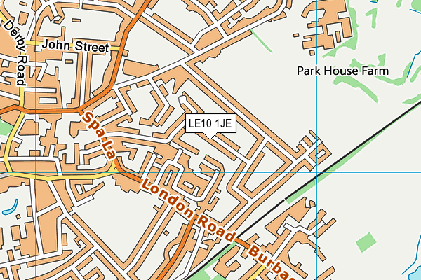 LE10 1JE map - OS VectorMap District (Ordnance Survey)