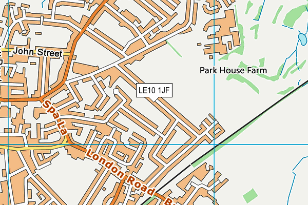LE10 1JF map - OS VectorMap District (Ordnance Survey)